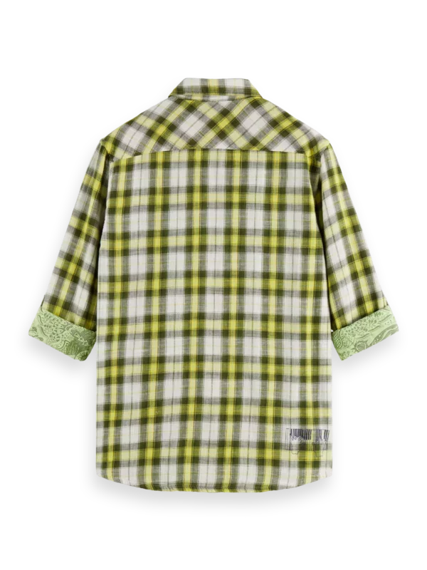Chemise Scotch&soda jaune en flanelle 172938 – Image 2