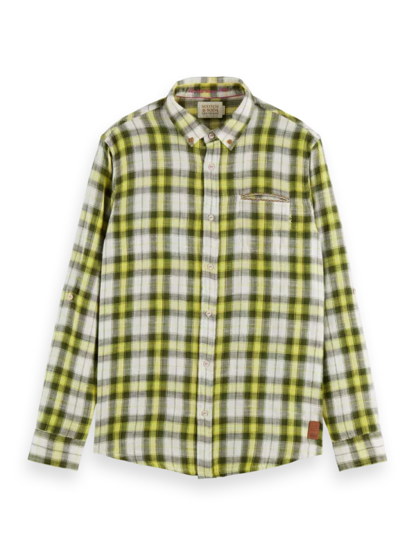 Chemise Scotch&soda jaune en flanelle 172938 – Image 3
