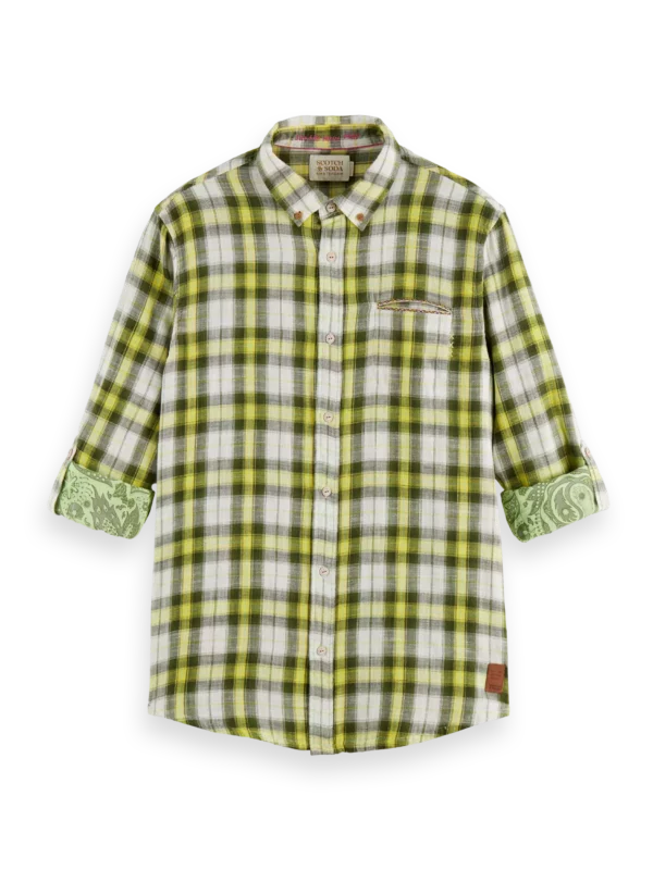 Chemise Scotch&soda jaune en flanelle 172938 – Image 5