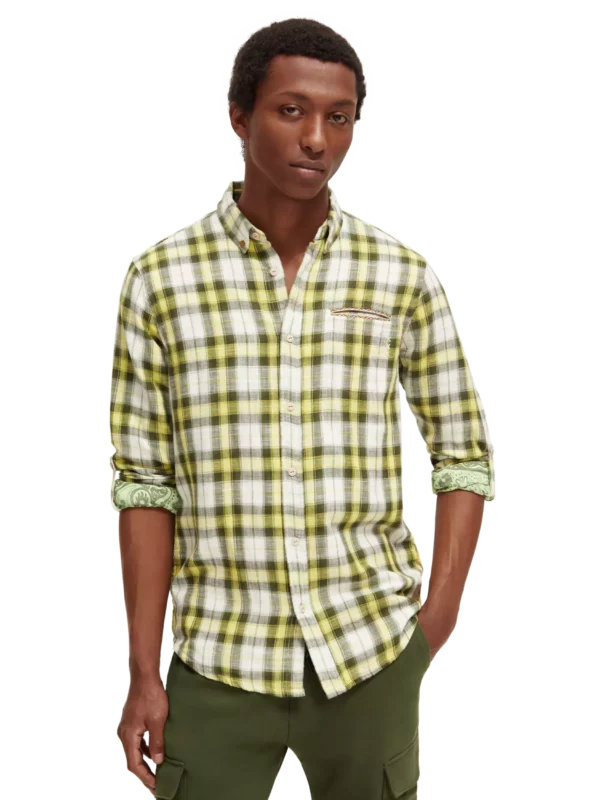 Chemise Scotch&soda jaune en flanelle 172938 – Image 7