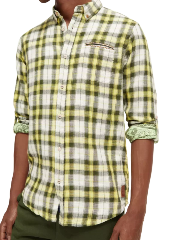 Chemise Scotch&soda jaune en flanelle 172938 – Image 9